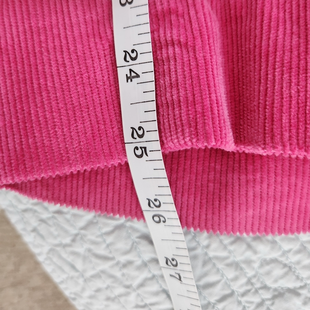 Anthropologie Maeve Colette Corduroy Cropped Wide-Leg Pants Pink Women's Size 27 - Picture 8 of 10